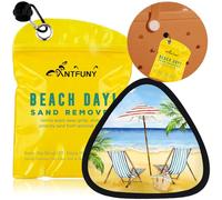 Antfuny Triangle Sand Remover for Beach Eraser Summer Women Beach Travel Essentials Vacation Travel Coconut Butter Whipped Body Brazilian Bum Cream Sunscreen Sun Protection Tan Lotion Aftersun Gift