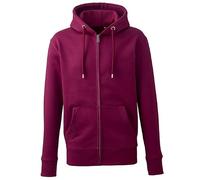 Anthem Men's Full‑Zip Hooded Sweatshirt, Burgundy, L