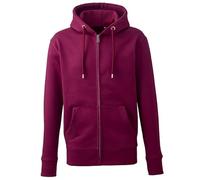 Anthem Men's Full Zip Hoodie Hooded Sweatshirt, Burgundy, S