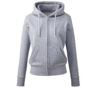 Anthem Women's Full Zip Hoodie Hooded Sweatshirt, Grey Marl, XS