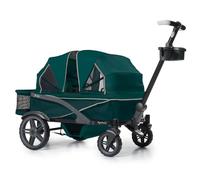 Anthem4 Quad All-Terrain Wagon Stroller with Easy Push and Pull, Removable XL Canopies, and Sturdy, Safe Folding for Storage and Transport, Sea Moss