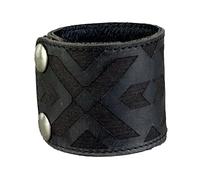 Anthology Gear Stylish Leather Cuff Bracelet Full Grain Wide Wristband For Men and Women (Unisex), L/XL, Leather, no gemstone