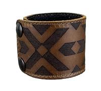 Anthology Gear Stylish Leather Cuff Bracelet Full Grain Wide Wristband For Men and Women (Unisex), S/M, Leather, no gemstone