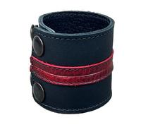 Anthology Gear Stylish Leather Cuff Bracelet Full Grain Wide Wristband For Men and Women (Unisex), S/M, Leather, no gemstone