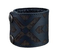 Anthology Gear Stylish Leather Cuff Bracelet Full Grain Wide Wristband For Men and Women (Unisex), S/M, Leather, no gemstone