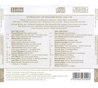 ANTHOLOGY OF ENGLISH SONG 1530-1790 NEW CD