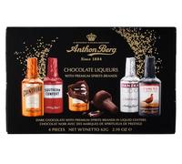 Anthon Berg 4 Chocolate Liqueurs, Dark Chocolate Case With Delicious Famous Spirit Liquid Fillings, Father's Day Gifting, 62 g (Pack of 1)