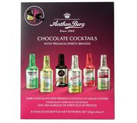Anthon Berg 8 Dark Chocolate Cocktails, Famous Spirits with a Delicious Liquid Filling, 125 g (Pack of 1)