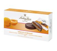 Anthon Berg - Marzipan Covered in Dark Chocolate - Apricot & Brandy - Box of 220g - With a delicious jam of fresh fruits flavoured with Brandy.