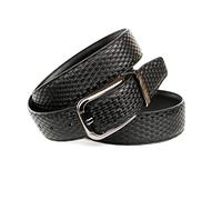 Anthoni Crown Men's Ledergürtel Belt, Schwarz, 90