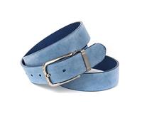 Anthoni Crown Men's Vollledergürtel Belt, Light Blue, 95