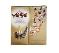 Anthons Bergs Chocolate Liquor Chocolates Gift Set - Pack of 64 Premium Bottle-Shaped Original Dark Liqueurs - 8 Famous Liqueur Brands- Christmas, Valentine, Mother's Day, Father's Day
