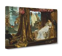 Anthony And Cleopatra By Lawrence Alma Tadema Canvas Print | Gallery Wrapped 30mm Frame Wall Art | 20x14 inches | Ready to Hang | Classic Picture | Living Room Bedroom Lounge Office