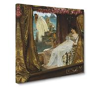 Anthony And Cleopatra by Lawrence Alma Tadema Canvas Print | Gallery Wrapped 30mm Frame Wall Art | 20x20 inches | Ready to Hang | Classic Picture | Living Room Bedroom Lounge Office