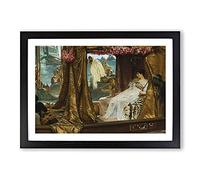 Anthony and Cleopatra by Lawrence Alma-Tadema Framed Print | A2 Black Framed Wall Art | Ready to Hang | Modern Nature Picture | Living Room Bedroom Lounge Office