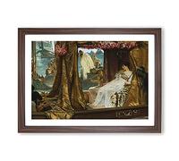 Anthony and Cleopatra by Lawrence Alma-Tadema Framed Print | A2 Walnut Framed Wall Art | Ready to Hang | Modern Nature Picture | Living Room Bedroom Lounge Office