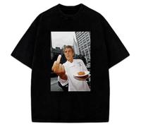 Anthony Bourdain Middle Finger T Shirt Parts Unknown Foodie Fan Shirt Black L