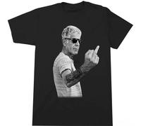 Anthony BOURDAIN T Shirt Your Number 1 The Finger TEE Parts Unknown Black M
