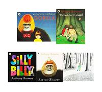 Anthony Browne Collection 5 Books Set (Hansel and Gretel, Into the Forest, Little Beauty, Gorilla & Silly Billy)