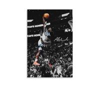 Anthony Edwards Basketball Poster Dunking On John Collins Music Posters for Room Aesthetic Canvas Wall Art Bedroom Decor12x18inch(30x45cm)