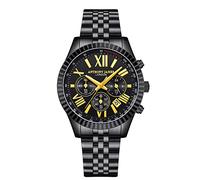 Anthony James Chrono Sports Wrist Watches Men - Chronograph Hand Assembled Water & Scratch Resistant - Analogue Watch with Minutes, Hours & Seconds - Present for Men - Black
