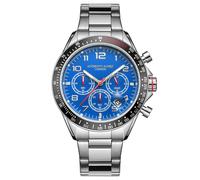 Anthony James Men's Hand Assembled Tachymeter Chrono Steel Blue Watch Anthony James Blue One Size