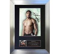 ANTHONY JOSHUA Signed Autograph Mounted Photo Reproduction PRINT A4 Rare Perfect Birthday (297 x 210mm) #578 (Silver Frame)