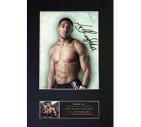 ANTHONY JOSHUA Signed Autograph Mounted Photo Reproduction PRINT A4 Rare Perfect Birthday (297 x 210mm) #578 (Not Framed)