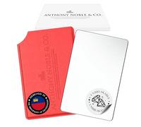 Anthony Noble & Co. Elegant Polished Metal Small Credit Card Size Pocket Mirror Small Mirror with Wallet