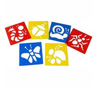 Anthony Peters AP/030/WSB Washable Plastic Stencils-Bugs Themed-Pack of 6-15cm x15cm-Childrens Arts and Crafts, Multicolour, 15cmx 14.5cm,Multicolor
