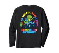 Anthony Schoolchild Personalized Back to School Dino Truck Long Sleeve T-Shirt