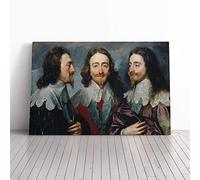 Anthony Van Dyck Charles I Canvas Print | Gallery Wrapped 30mm Frame Wall Art | 20x14 inches | Ready to Hang | Modern Picture | Living Room Bedroom Lounge Office