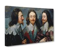 Anthony Van Dyck Charles I Canvas Print | Gallery Wrapped 30mm Frame Wall Art | 30x20 inches | Ready to Hang | Modern Picture | Living Room Bedroom Lounge Office