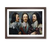 Anthony Van Dyck Charles I Classic Painting Framed Print | A2 Walnut Framed Wall Art | Ready to Hang | Classic Historical Picture | Living Room Bedroom Lounge Office