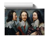 Anthony Van Dyck Charles I | Unframed Wall Art Print | Ready to Frame Poster | Modern Home Decor Picture | Artwork for Living Room, Bedroom, Kitchen or Office | A2 (42x59.4 cm)