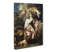 Anthony Van Dyck Lady Digby Canvas Print | Gallery Wrapped 30mm Frame Wall Art | 20x14 inches | Ready to Hang | Modern People Picture | Living Room Bedroom Lounge Office