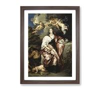 Anthony Van Dyck Lady Digby Classic Painting Framed Print | A3 Walnut Framed Wall Art | Ready to Hang | Classic Historical Picture | Living Room Bedroom Lounge Office