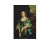 Anthony Van Dyck Poster Work《Anne Carr Countess of Bedford》 Art Print Wall Photo Paint Hanging Picture Family Bedroom Decor 24x36inch(60x90cm)