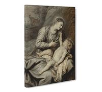 Anthony Van Dyck Rest On The Flight Into Egypt Canvas Print | Gallery Wrapped 30mm Frame Wall Art | 20x14 inches | Ready to Hang | Classic Picture | Living Room Bedroom Lounge Office
