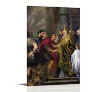 Anthony Van Dyck Saint Ambrose Barring Theodosius from Milan Cathedral Canvas Print Poster 08x12inch