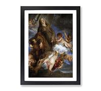 Anthony Van Dyck Saint Rosalie In Glory 2 Classic Painting Framed Print | A4 Black Framed Wall Art | Ready to Hang | Classic Historical Picture | Living Room Bedroom Lounge Office