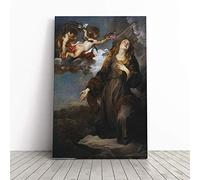 Anthony Van Dyck Saint Rosalie in Glory Canvas Print | Gallery Wrapped 30mm Frame Wall Art | 30x20 inches | Ready to Hang | Modern Religious Picture | Living Room Bedroom Lounge Office