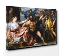 Anthony Van Dyck The Taking of Samson Canvas Print | Gallery Wrapped 30mm Frame Wall Art | 30x20 inches | Ready to Hang | Modern Picture | Living Room Bedroom Lounge Office