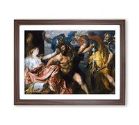 Anthony Van Dyck The Taking of Samson Classic Painting Framed Print | A2 Walnut Framed Wall Art | Ready to Hang | Classic Historical Picture | Living Room Bedroom Lounge Office