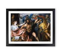 Anthony Van Dyck The Taking of Samson Classic Painting Framed Wall Art Print, Ready to Hang Picture for Living Room Bedroom Home Office Décor, Black A4 (34 x 25 cm)