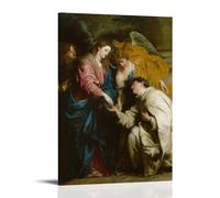 Anthony Van Dyck The Vision of The Blessed Hermann Joseph Poster Canvas Wall Art Decorative Paintings for Living Room Bedroom Home Decor 12x18inch