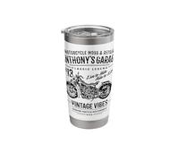 Anthony's Garage Motorcycle Design for the Name Anthony Stainless Steel Insulated Tumbler