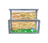 AntHouse - Natural Sand Ant Farm | Kit L (Sandwich + Forage Box) | 3D Ant Hill | Colour Grey
