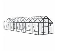(anthracite, 1.79 x 10 x 1.85 m) vidaXL Aviary Outdoor Bird Cage Walk In Chicken Run Coop Silver Aluminium