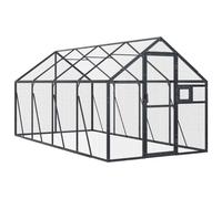vidaXL Aviary Anthracite 1.79x4x1.85 m Aluminium, Grey